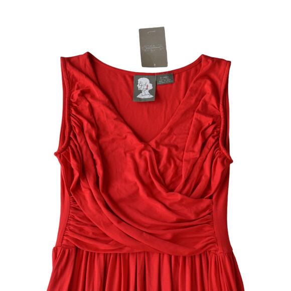 NWT Anthropologie Girls from Savoy Red Draped Dress XS - Picture 2 of 7